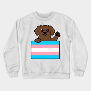 Love is Love Puppy - Brown Lab Trans Crewneck Sweatshirt